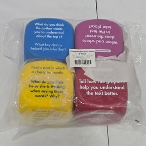 Really Good Stuff Comprehension Cubes 4-Pack Educational Learning Toy Grade 2-3